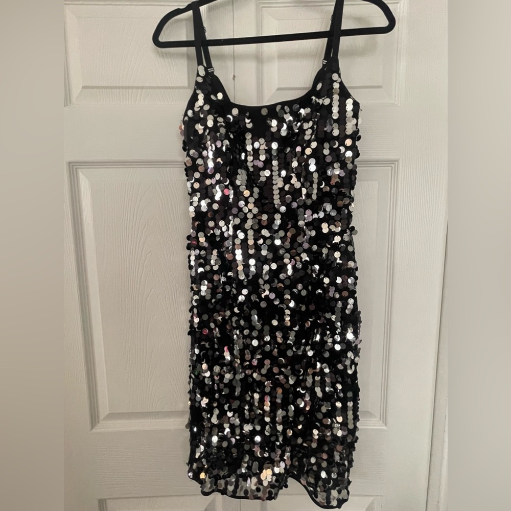 Milly Black Sequin Party Dress - Size 0